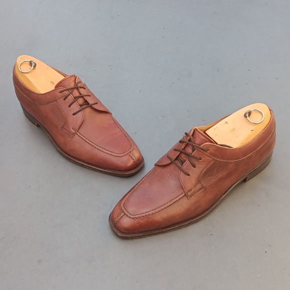DOMANI BY JOHNSTON MURPHY VINTAGE MEN\'S SPLIT TOE PURE LEATHER OXFORDS (ITALY) main image 4